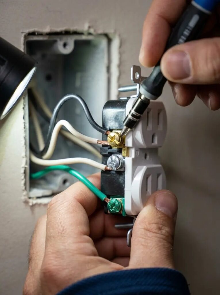 Outlet installation Chicago — wiring a new duplex outlet