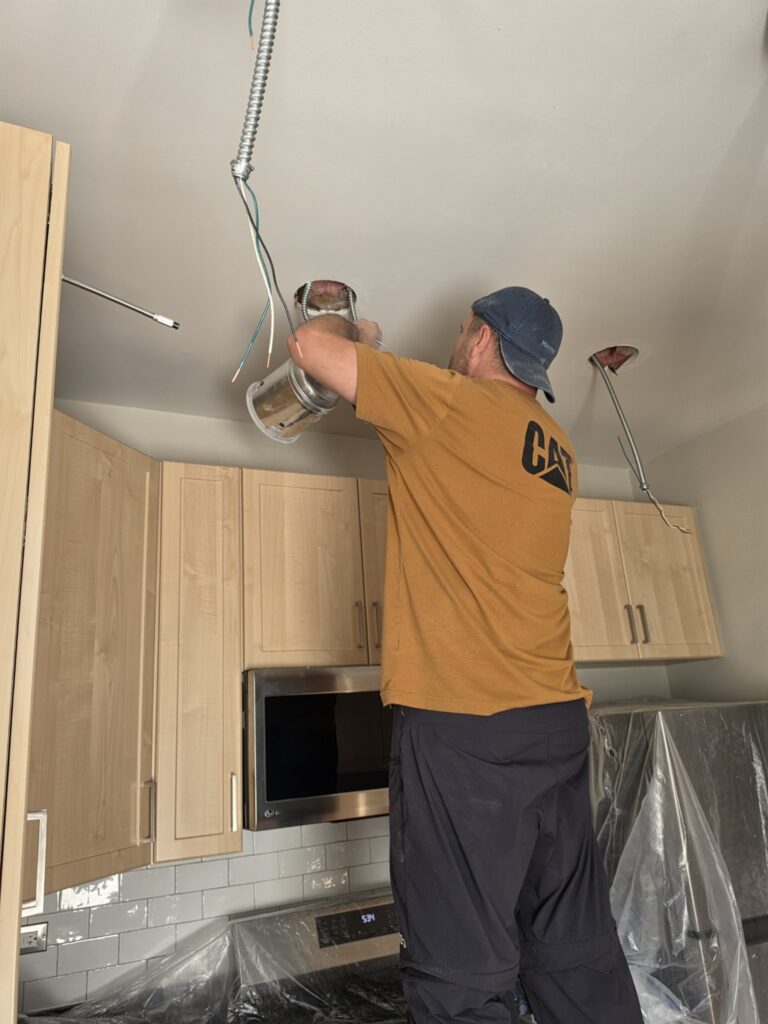 Recessed light fixture installation Chicago — can light installation in a Chicago kitchen